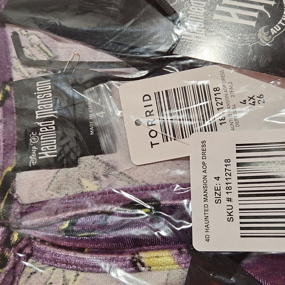 ❤️NWT VINTAGE TORRID HAUNTED MANSION DRESS - DISNEY - MICKEY MOUSE - HALLOWEEN - Picture 7 of 13